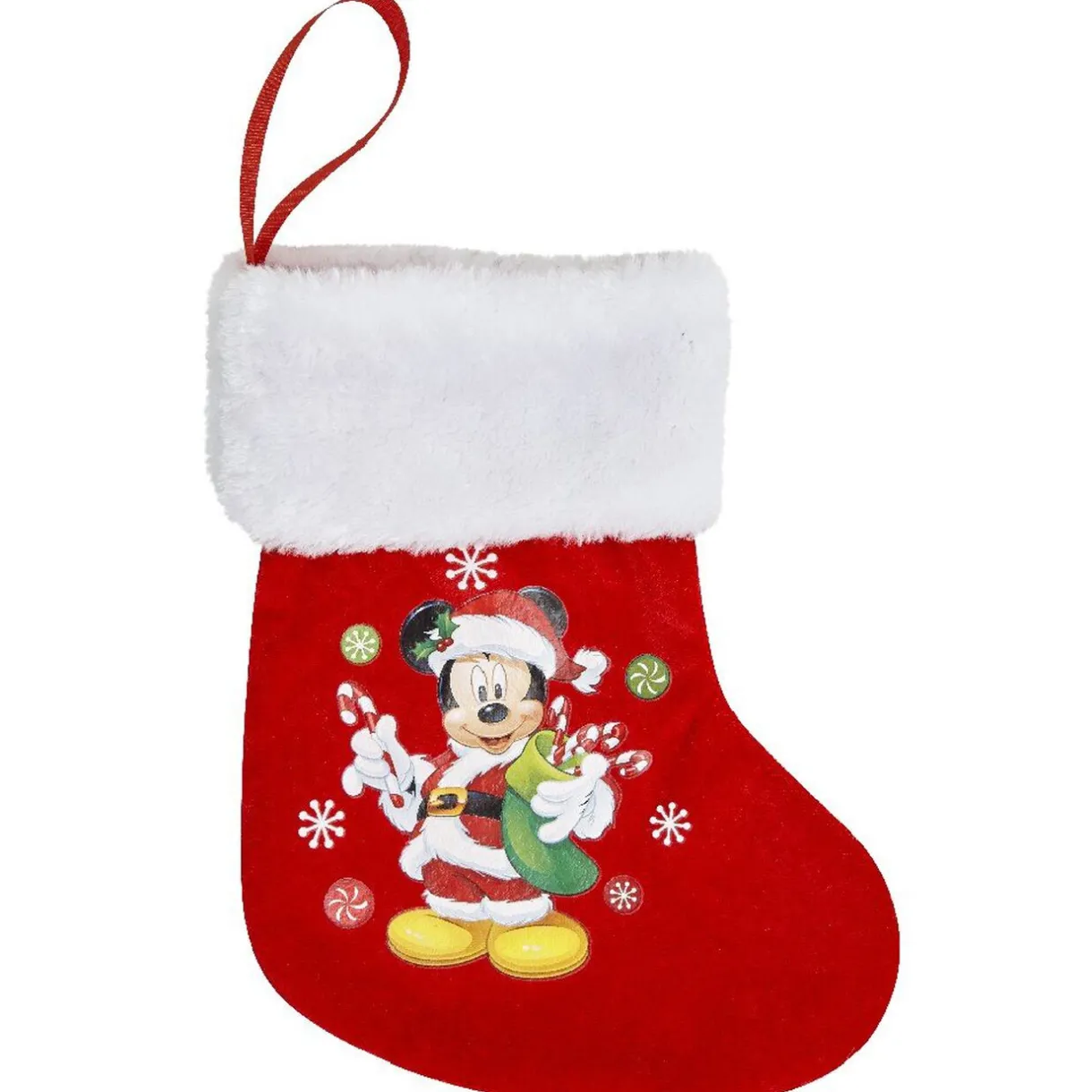 Gifi Chaussette de Noël Mickey rouge^ Décoration Sapin