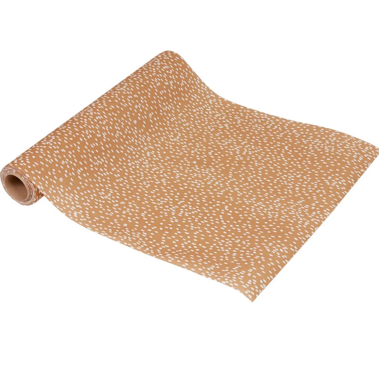 Best Gifi Chemin de table folk camel et grains de riz blanc