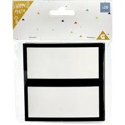 Clearance Gifi Chevalet marque place x 20 noir et blanc