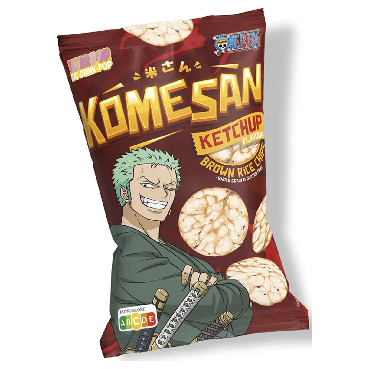 Best Gifi Chips de riz complet Komesan goût ketchup Zoro One Piece 60g