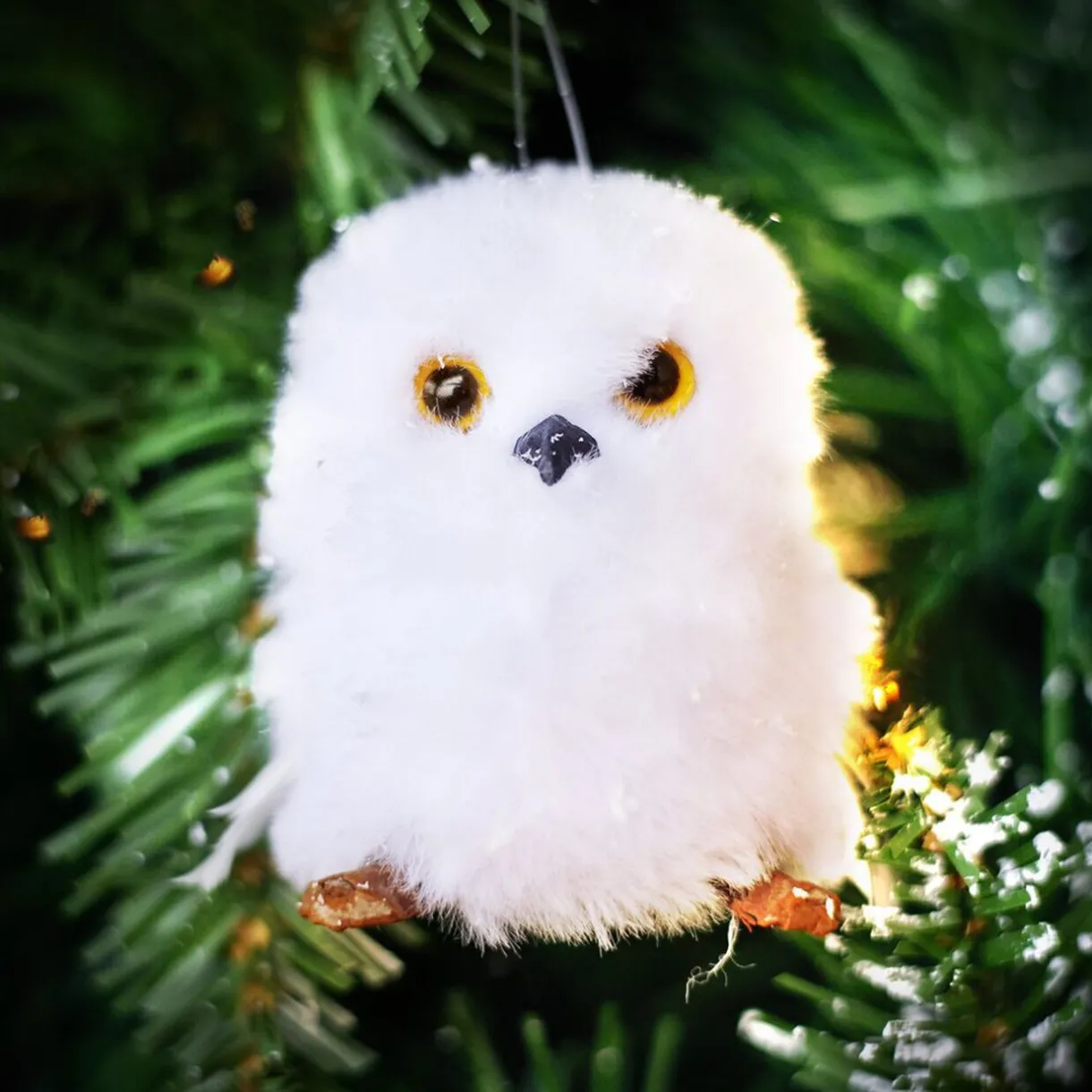 Gifi Chouette à suspendre effet peluche^ Décoration Sapin