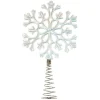 Gifi Cimier tête de sapin Noël flocon de neige blanc iridescent H18,5cm^ Décoration Sapin