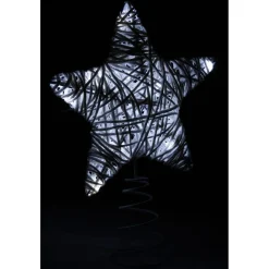 Gifi Cimier tête de sapin Noël lumineuse 10 led blanc^ Décoration Sapin