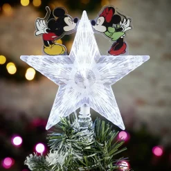 Gifi Cimier tête de sapin Noël lumineuse Mickey et Minnie Disney^ Décoration Sapin