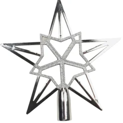 Gifi Cimier tête de sapin Noël étoile argentée ou blanche^ Décoration Sapin