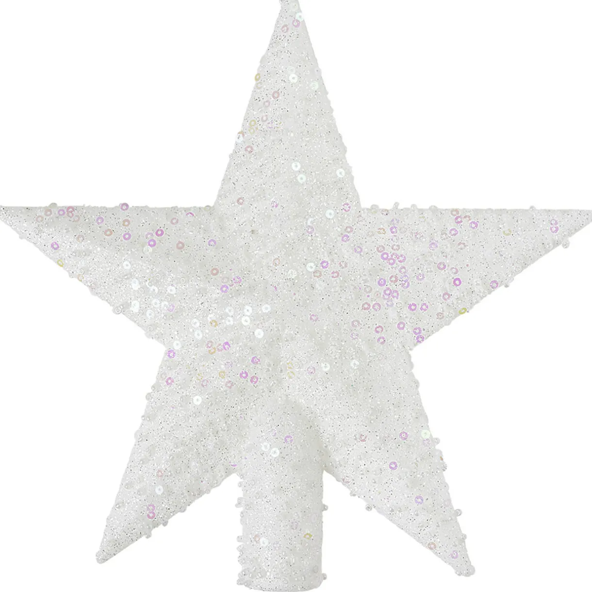 Gifi Cimier tête de sapin Noël étoile blanche pailletée^ Décoration Sapin