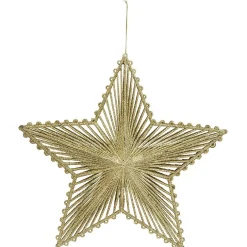Gifi Cimier tête de sapin Noël étoile plastique ajouré doré^ Décoration Sapin
