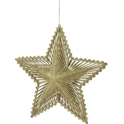 Gifi Cimier tête de sapin Noël étoile plastique ajouré doré^ Décoration Sapin