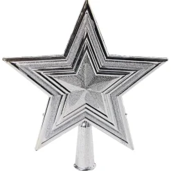 Gifi Cimier tête de sapin étoile argenté H18cm^ Décoration Sapin