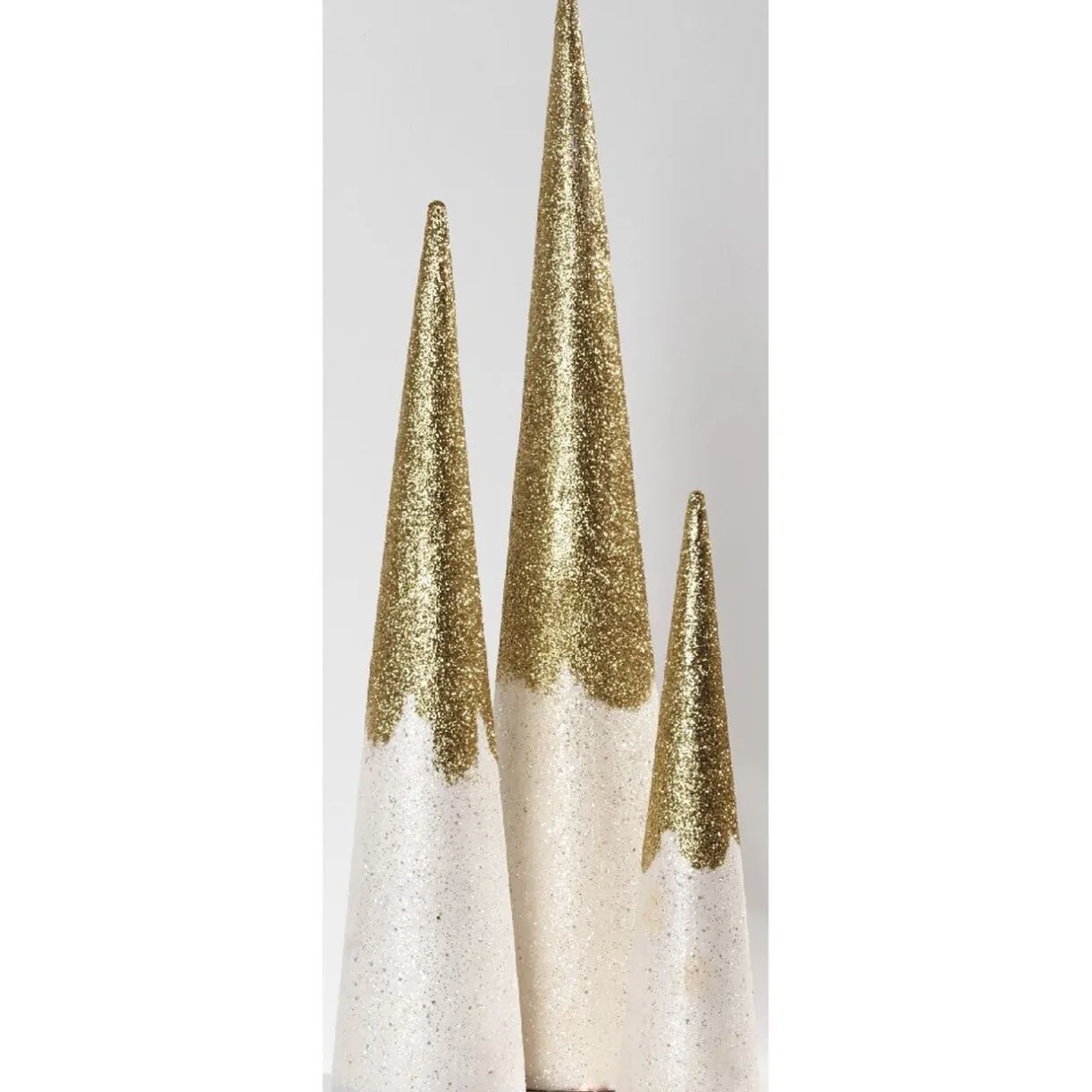 Outlet Gifi Cône blanc et doré Noël