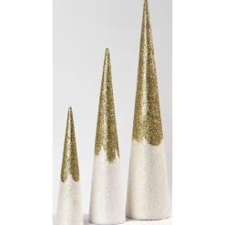 Outlet Gifi Cône blanc et doré Noël