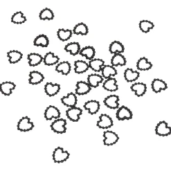 Clearance Gifi Coeur en perle noir x50