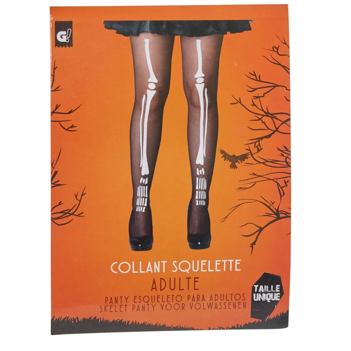 Outlet Gifi Collant Halloween squelette adulte Taille unique