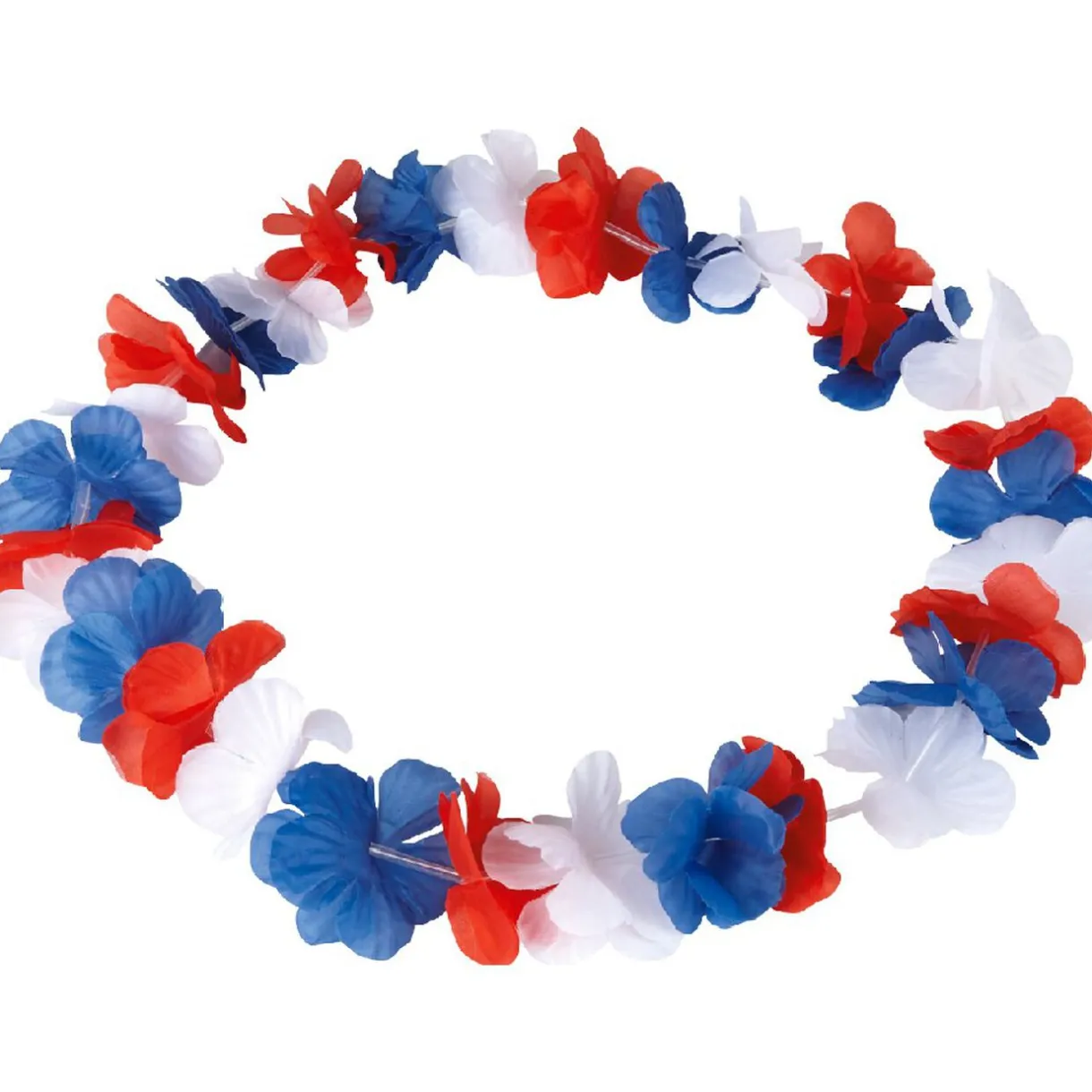 Best Gifi Collier de fleurs hawaien tricolore supporter France