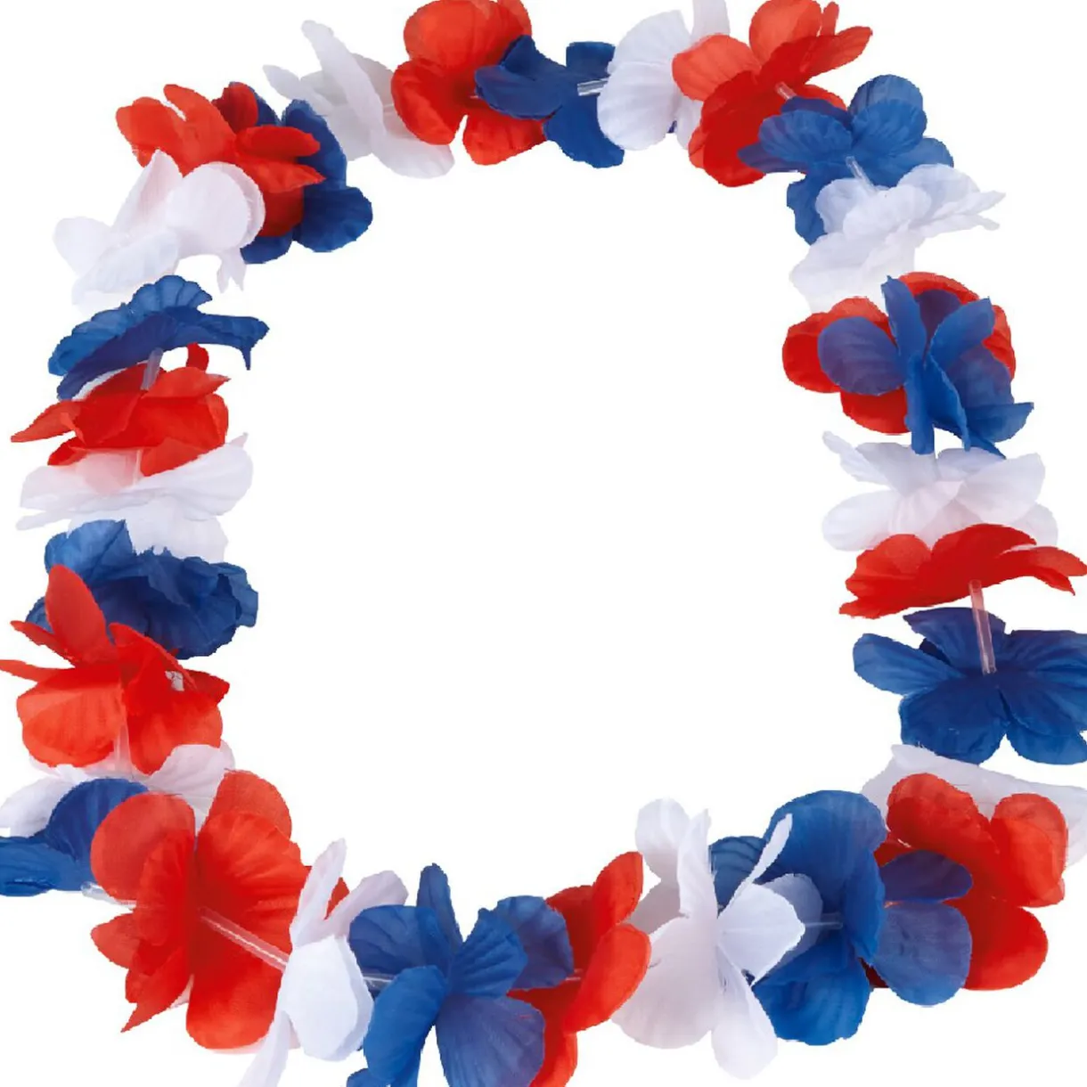 Best Gifi Collier de fleurs hawaien tricolore supporter France
