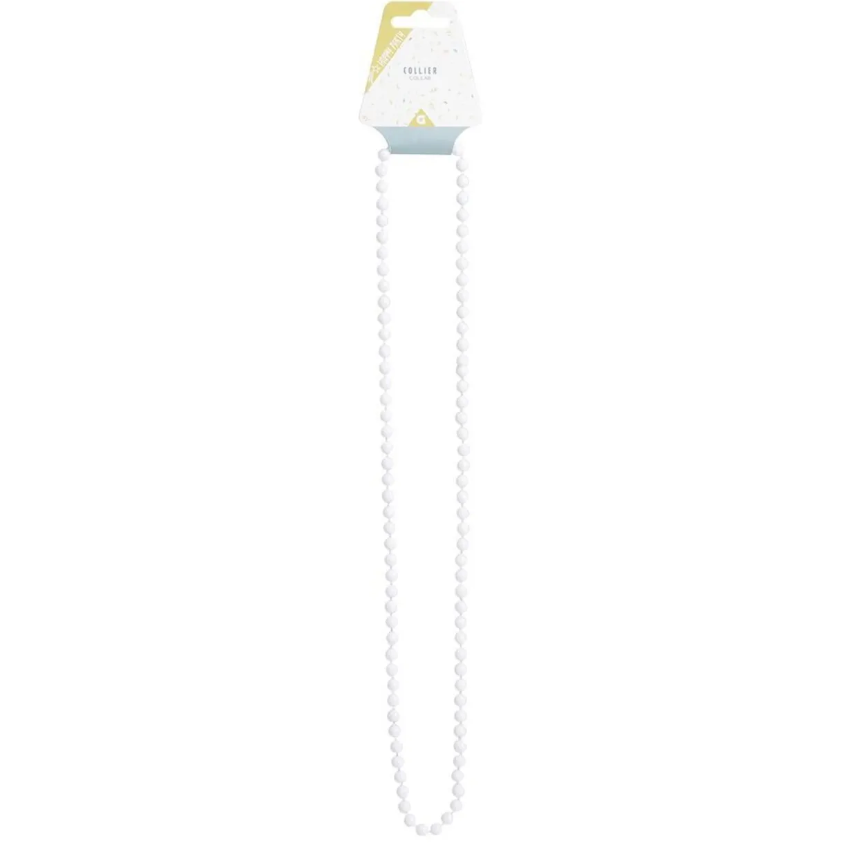 Clearance Gifi Collier perle blanc ou noir L84cm