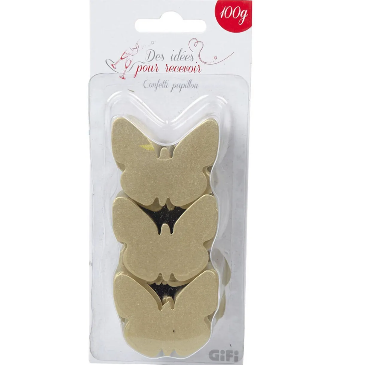 Best Gifi Confettis papillon doré en papier