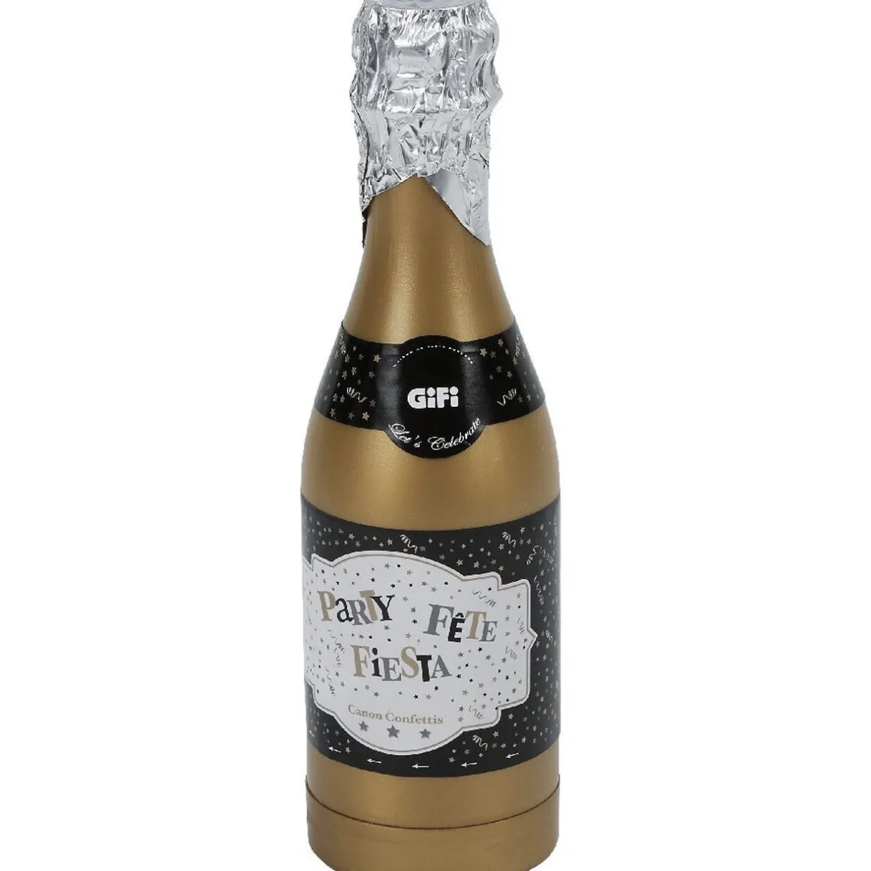 Outlet Gifi Cotillons bouteille argenté doré ou noir