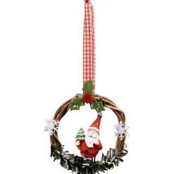 Gifi Couronne avec personnage à suspendre Ø 8cm^ Décoration Sapin