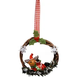 Gifi Couronne avec personnage à suspendre Ø 8cm^ Décoration Sapin