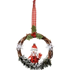 Gifi Couronne avec personnage à suspendre Ø 8cm^ Décoration Sapin