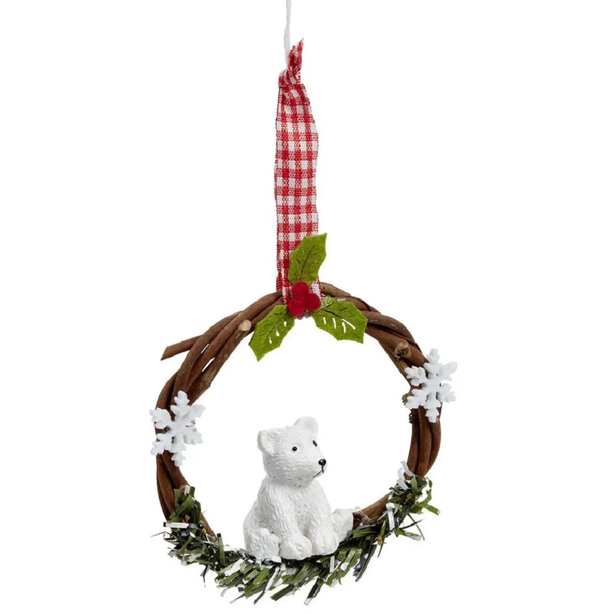 Discount Gifi Couronne en bois à suspendre Noël