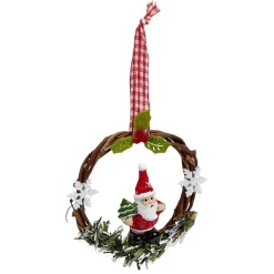 Discount Gifi Couronne en bois à suspendre Noël