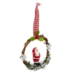 Discount Gifi Couronne en bois à suspendre Noël