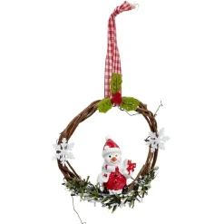 Discount Gifi Couronne en bois à suspendre Noël