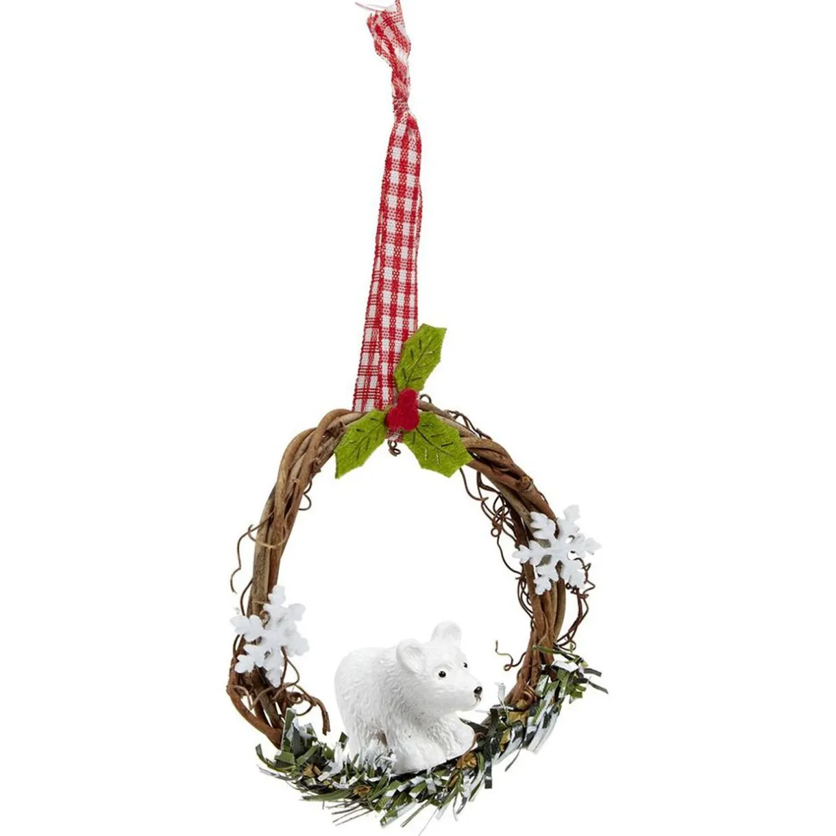 Discount Gifi Couronne en bois à suspendre Noël
