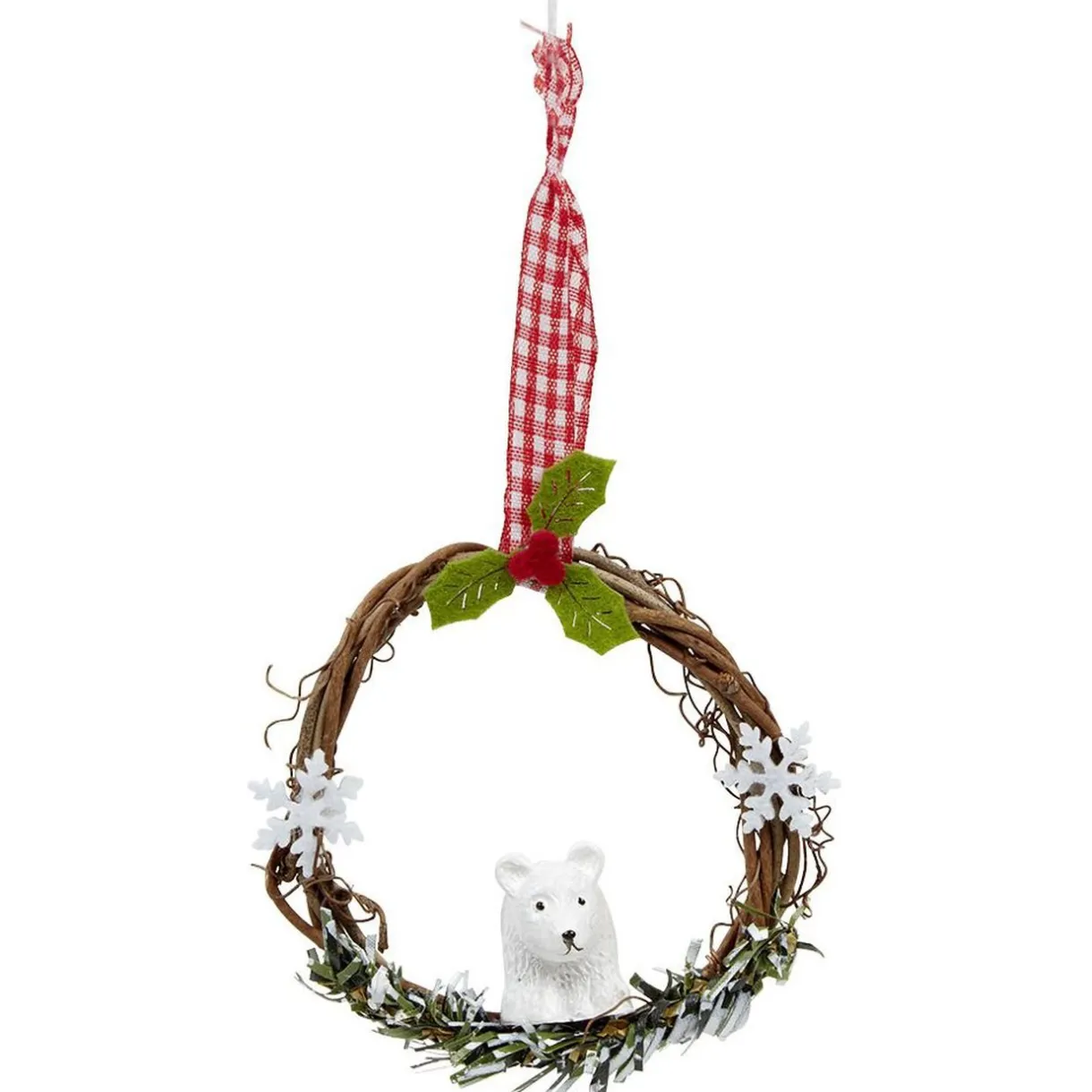 Discount Gifi Couronne en bois à suspendre Noël