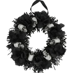 Clearance Gifi Couronne lumineuse fleurs et têtes de mort