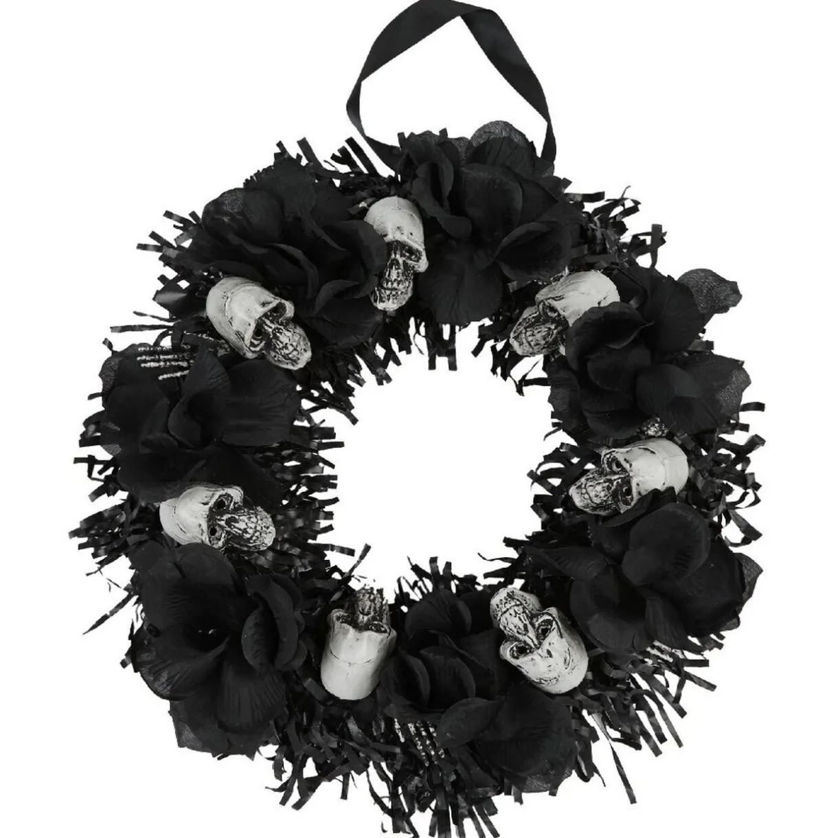 Clearance Gifi Couronne lumineuse fleurs et têtes de mort