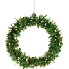 Gifi Couronne Noël artificielle vert/doré ou vert/rouge Ø30cm^ Loisirs Créatifs Et Emballage Cadeau