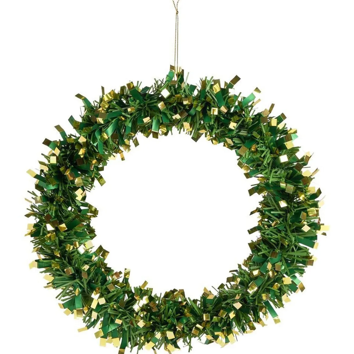 Gifi Couronne Noël artificielle vert/doré ou vert/rouge Ø30cm^ Loisirs Créatifs Et Emballage Cadeau
