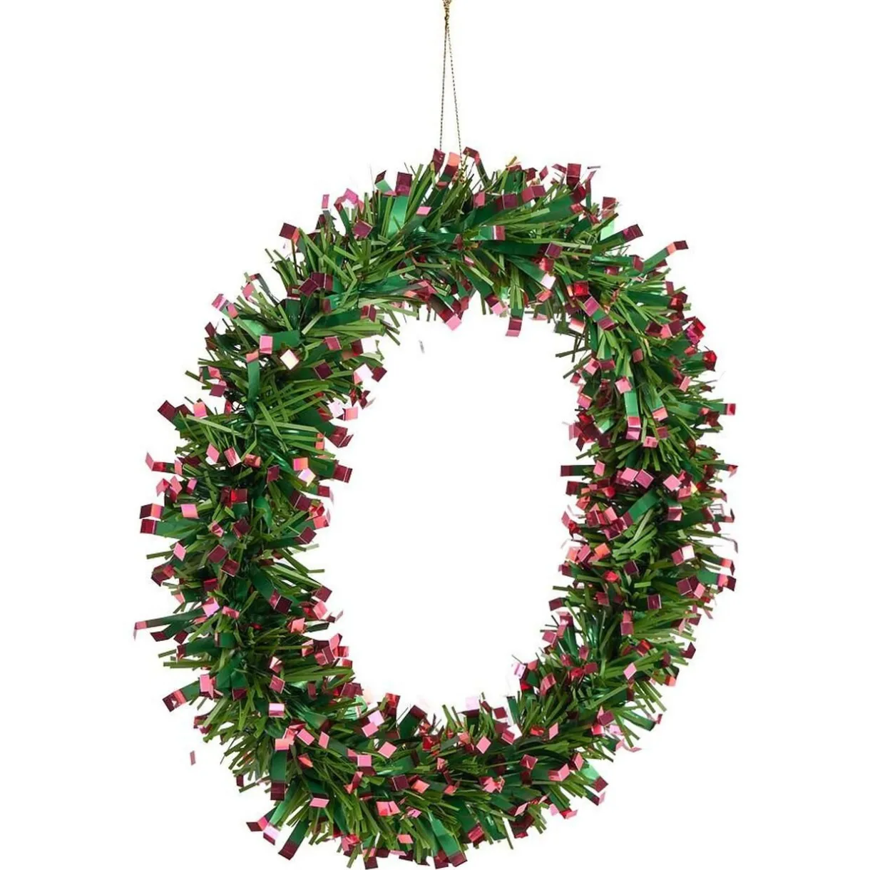Gifi Couronne Noël artificielle vert/doré ou vert/rouge Ø30cm^ Loisirs Créatifs Et Emballage Cadeau