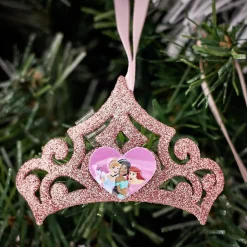 Gifi Couronne Princesses Disney rose pailleté à suspendre^ Décoration Sapin