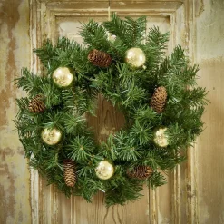 Gifi Couronne sapin et pomme de pin artificiel^ Loisirs Créatifs Et Emballage Cadeau