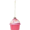 Gifi Cupcake à suspendre pailleté rose et bleu Ø5xH5cm^ Décoration Sapin