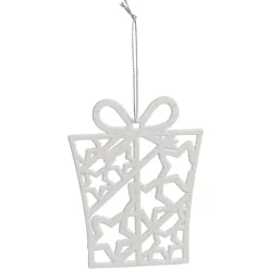 Discount Gifi Déco à suspendre pailletée blanche ou rouge - 10 modèles