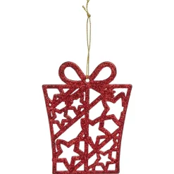 Discount Gifi Déco à suspendre pailletée blanche ou rouge - 10 modèles