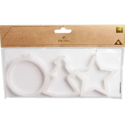 Gifi Déco à suspendre étoile/sapin/boule blanc x6^ Décoration Sapin