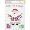 Gifi Déco fenêtre feutre adhésif Merry Christmas avec Père Noël L19xH25cm^ Décoration De Fenêtre