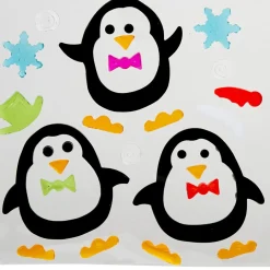 Gifi Décor fenêtre phosphorescent pingouin^ Décoration De Fenêtre