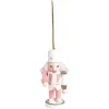 Clearance Gifi Décoration à suspendre Casse-noisette en bois rose et blanc H10cm