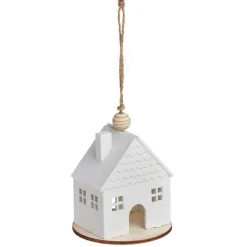 Gifi Décoration à suspendre Noël maison en bois Ø8xH8cm^ Décoration Sapin