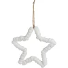 Gifi Décoration à suspendre Noël étoile laine blanc^ Décoration Sapin