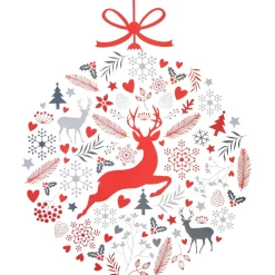 Gifi Décoration de fenêtre boule rennes^ Décoration De Fenêtre