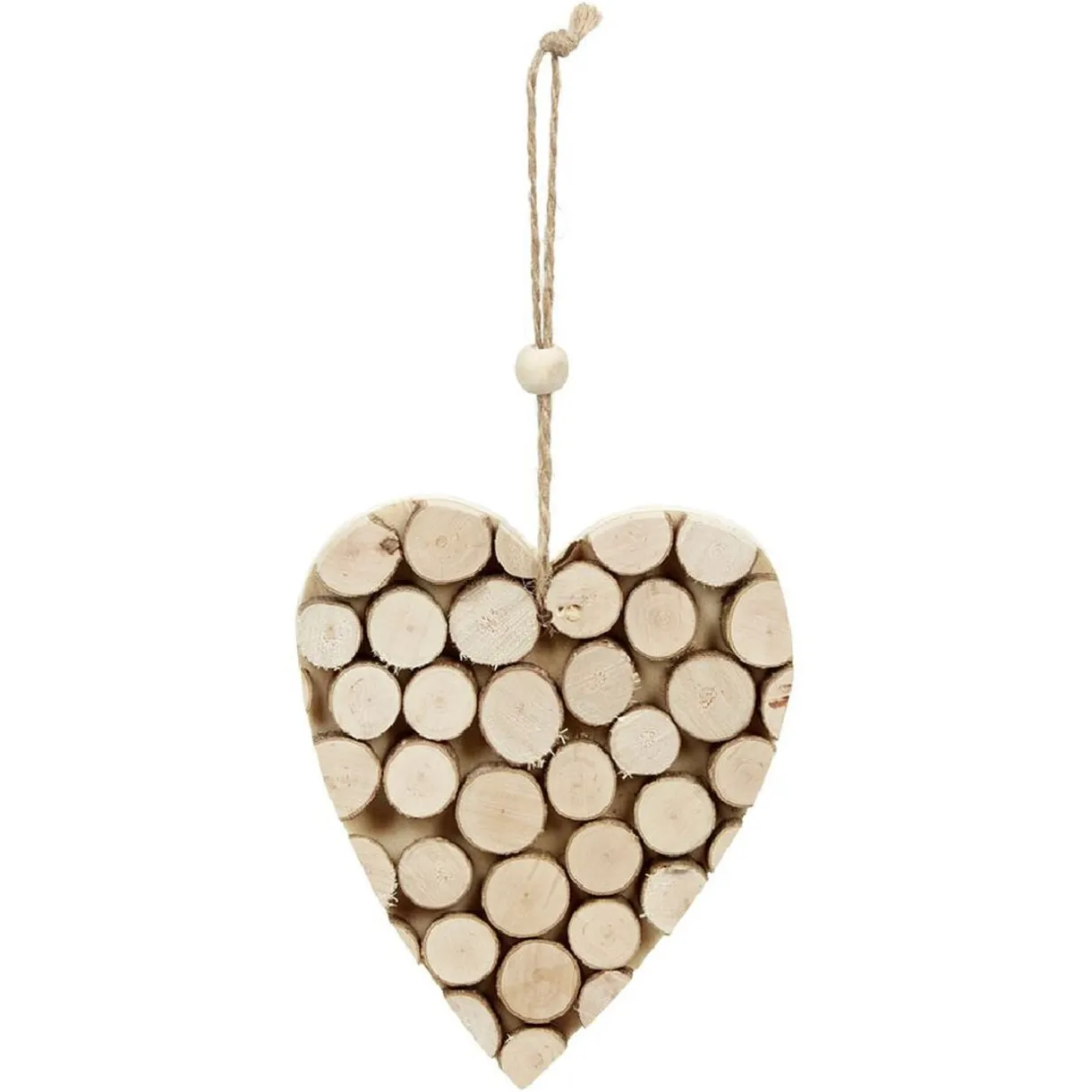 Gifi Décoration de Noël à suspendre, effet rondins de bois