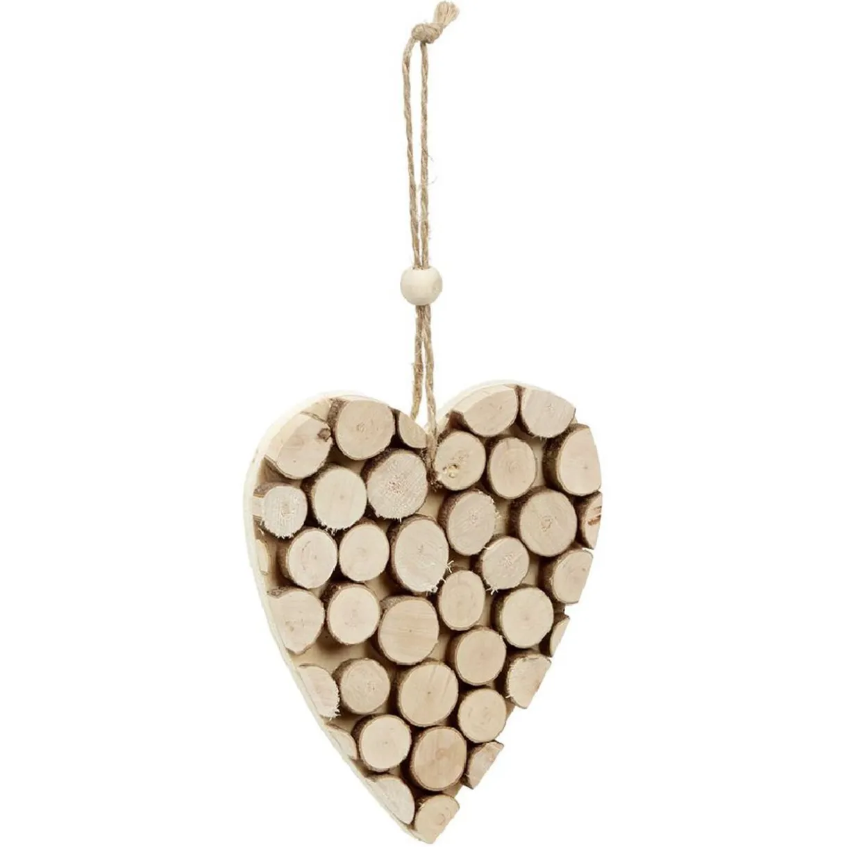 Gifi Décoration de Noël à suspendre, effet rondins de bois
